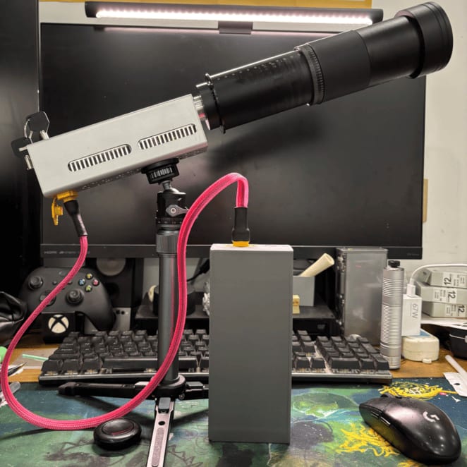 260W laser obstacle removal system with separate battery pack large lens tripod and remote control