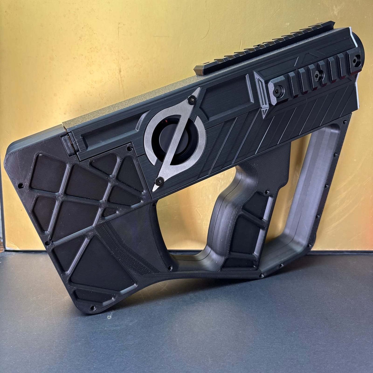 Glad Laser 280W handheld laser igniter with 3D-printed housing and accessory rails