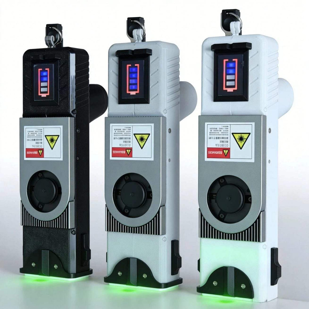 90W portable laser igniter color options in black, gray and white