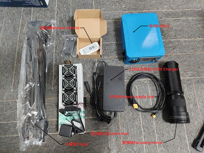 500W Handheld Laser Igniter Laser Obstacle Removal Machine with Telescopic Quartz Lens - 50M Range [XL-500E]