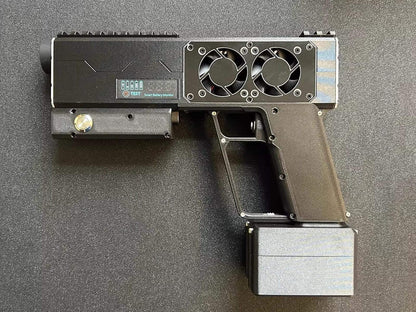 Glad Laser JGX3-130 laser igniter fitted with large removable 21700 battery pack