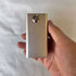 Glad Laser 80W portable handheld laser igniter front view in silver aluminum housing